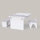 preview thumbnail 7 of 6, Little Artist Monet Play Art Table Kids Furniture - White/Gray - 47"L x 29"W x 22"H