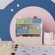 preview thumbnail 10 of 12, Fortune Candy House-Shaped Kids Storage Cabinet with Fabric Bins, Multi-Compartment Toy & Book Organizer, Vertical Design 23.6'' H