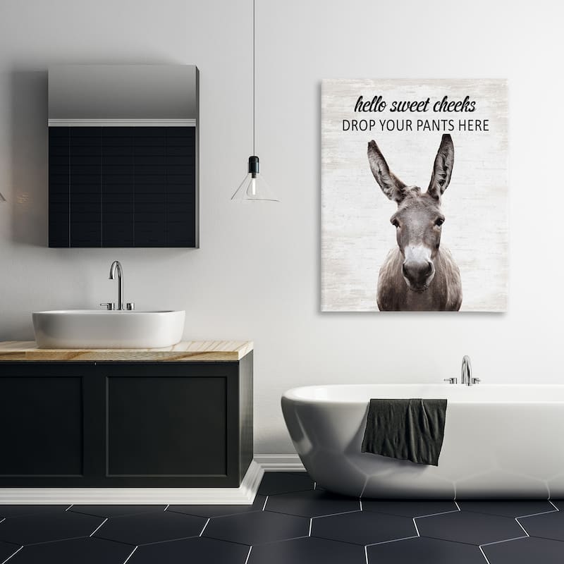 Stupell Drop Pants Here Funny Laundry Canvas Wall Art Design By Lettered and Lined