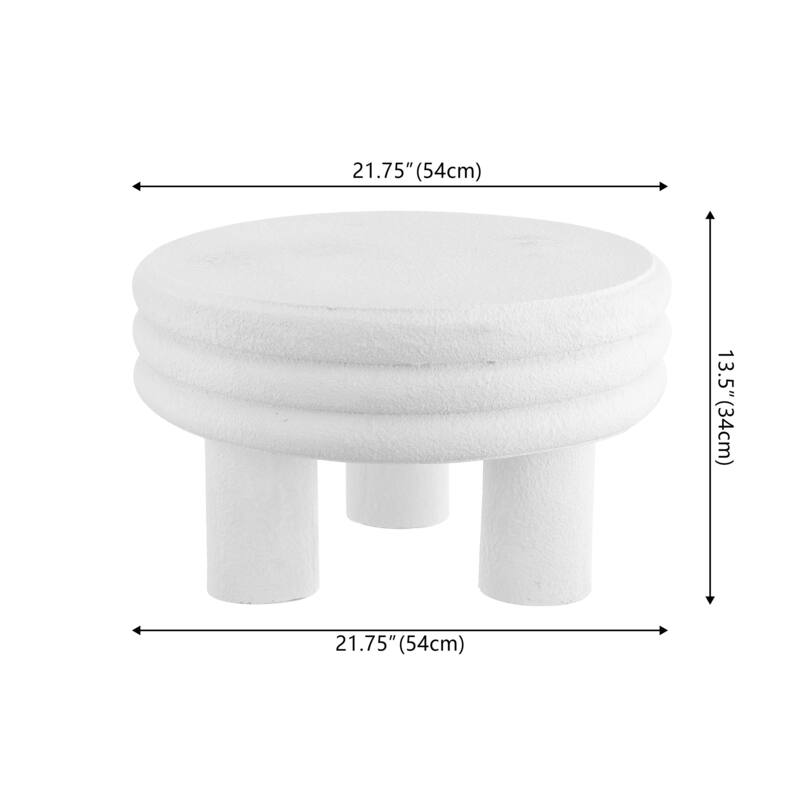 Evans 13.5" Contemporary Minimalist Curvy Low Accent Table , by JONATHAN Y