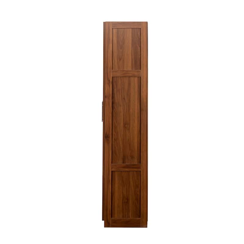 High Wardrobe And Cabinet With 2 Doors And 3 Partitions To Separate 4 Storage Spaces
