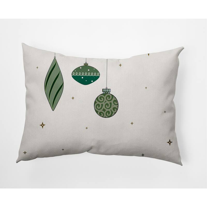 Light Bright Christmas Decorative Throw Pillow - 14" x 20" - Green