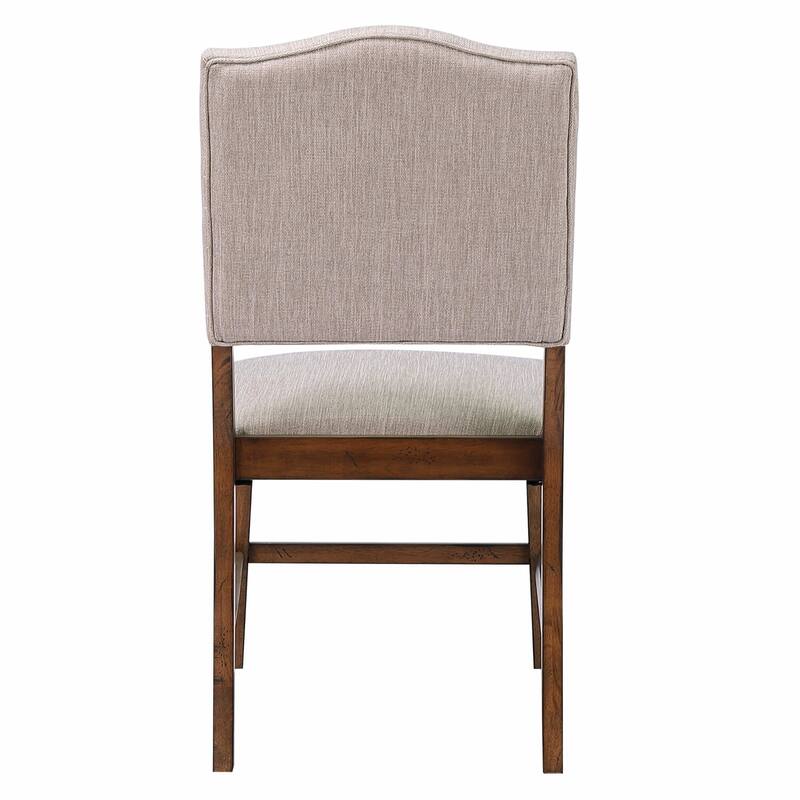 Upholstered Dining Chairs Set of 2 - Performance Fabric - Amish Brown - Modern Design