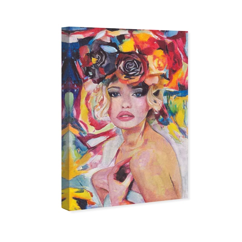 Wynwood Studio Fashion and Glam Gorgeous Woman II Yellow and Modern & Contemporary Wall Art Canvas Print