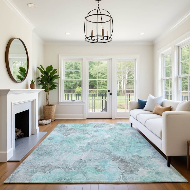 Premium Washable Super Soft Modern Floral Mayfield Rug