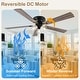 preview thumbnail 25 of 32, Cusp Barn 52/60" Farmhouse 5-Blade Flush Mount Indoor Standard Ceiling Fan with Remote Control and Clear Glass Shade