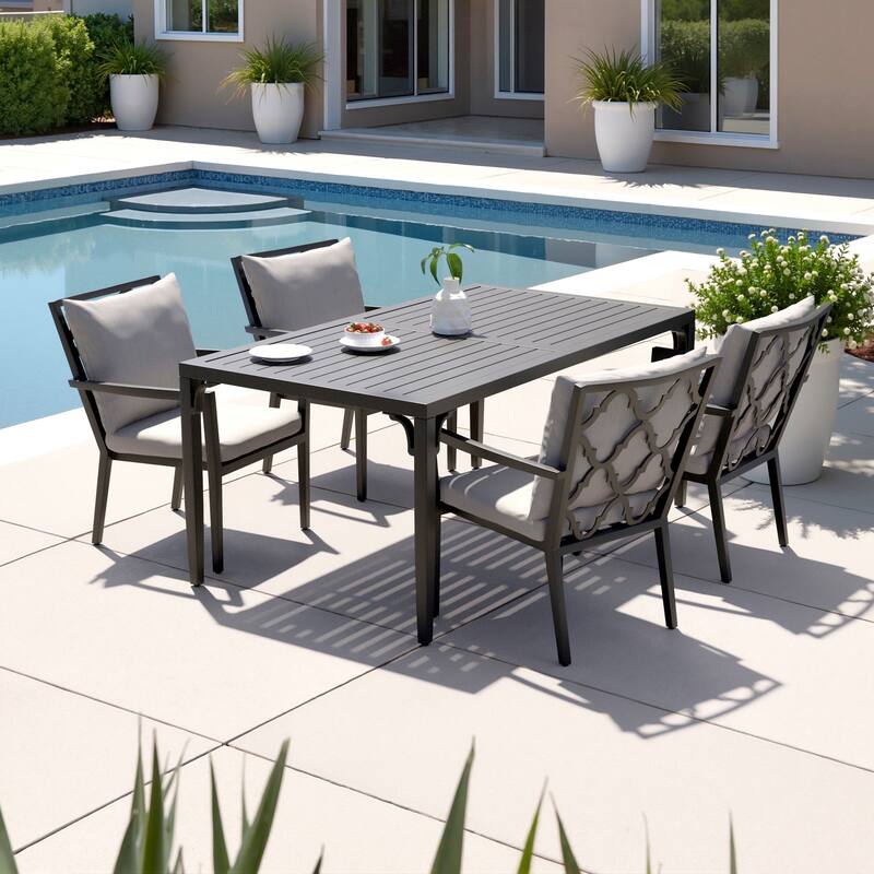 Venetia 5 Piece Sunbrella Outdoor Patio Dining Set