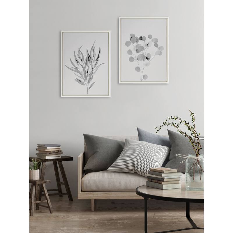 Kate and Laurel Sylvie Botanical 1 2 Canvas by Creative Bunch Studio