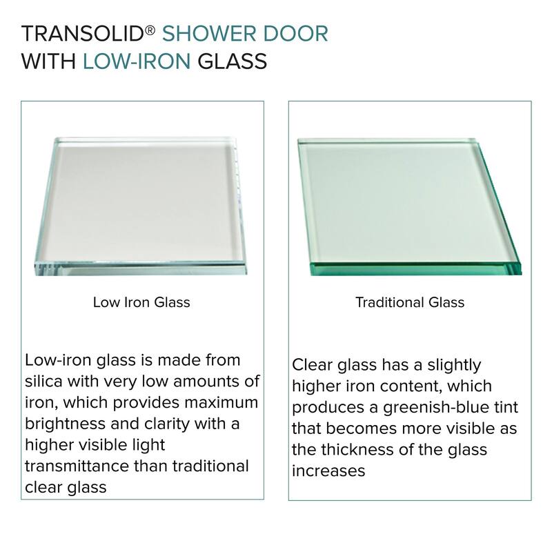 Brooklyn 60 in. W x 80 in. H Sliding Frameless Shower Door with Clear Glass Glass - 60-in W x 80-in H - 60-in W x 80-in H