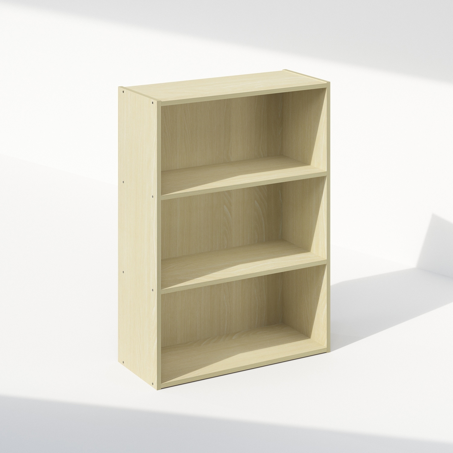 31.5 in. Tall Beech Wood 3-Shelf Bookcase