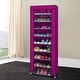 preview thumbnail 3 of 11, 10 Tiers Portabl Storage Closet Organizer Shoe Rack Cover 3 Colors