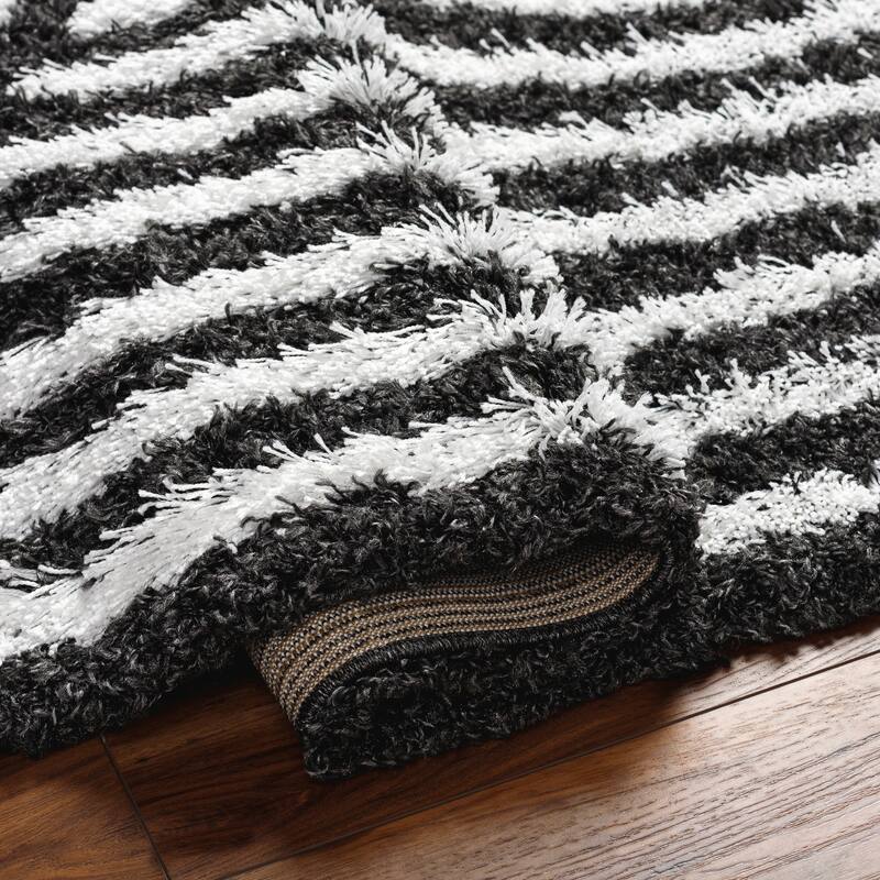 Livabliss Jamal Neutral Rainbow Plush Area Rug