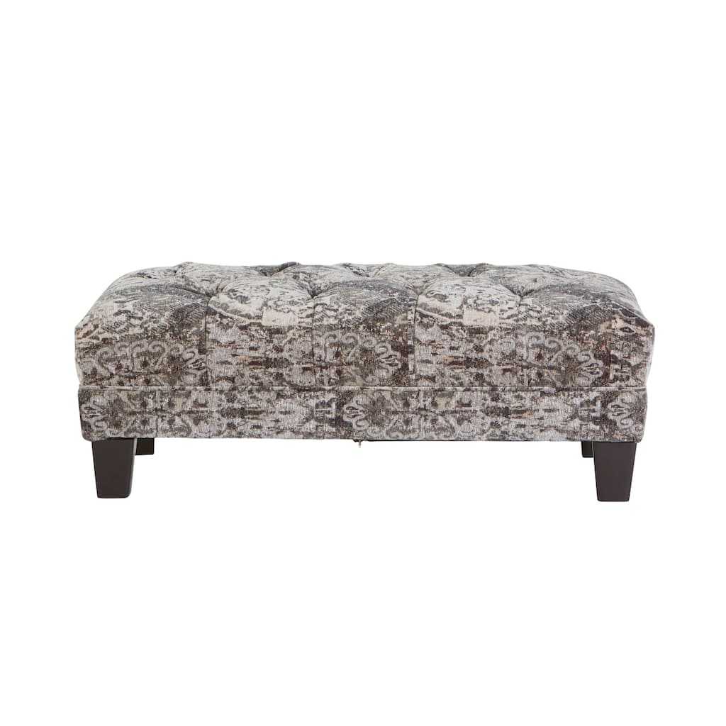 Roundhill Furniture Berliton Fabric Tufted Oversized Ottoman