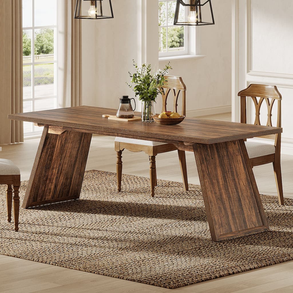 Farmhouse Dining Table for 6-8 People