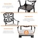 preview thumbnail 7 of 20, Nuu Garden Outdoor 3-Piece Cast Aluminum Patio Set with Cushions and Umbrella Hole