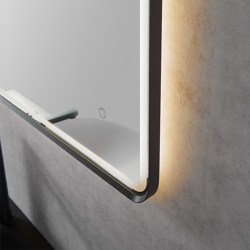 Altair Viaggi Rectangle Framed LED Lighted Wall Mirror