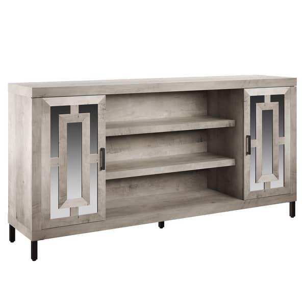 slide 2 of 10, 68" TV Stand with Mirrored Doors