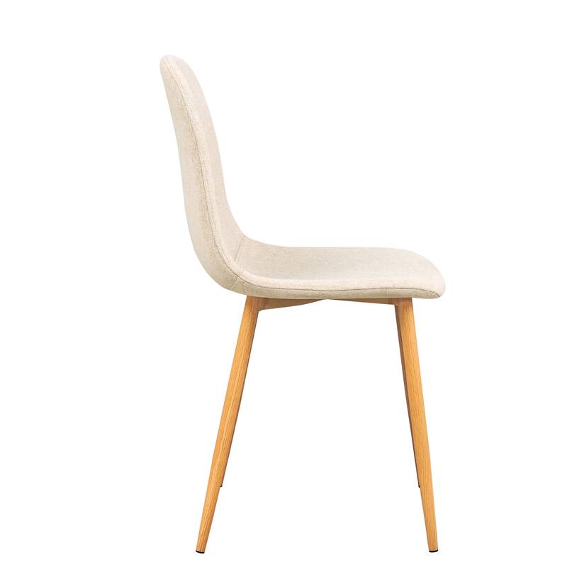 HomyLin Dining Chair Set of 4 Upholstered Fabric Low Back Armless