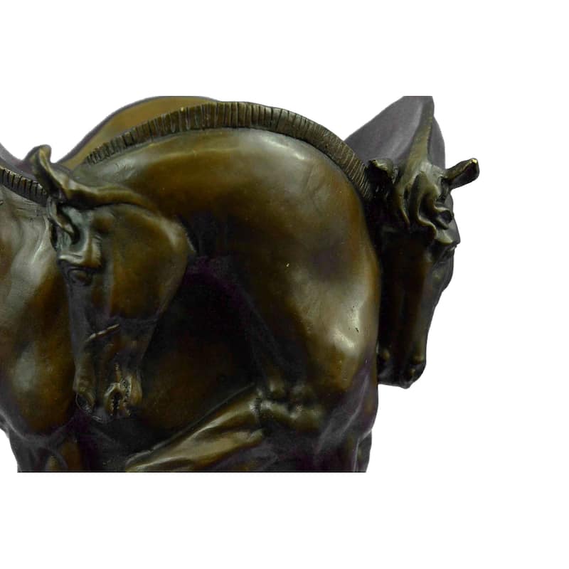 Trophy Horse Centerpiece Hot Cast By Lost Wax Horse Vase Bronze Sculpture Figure