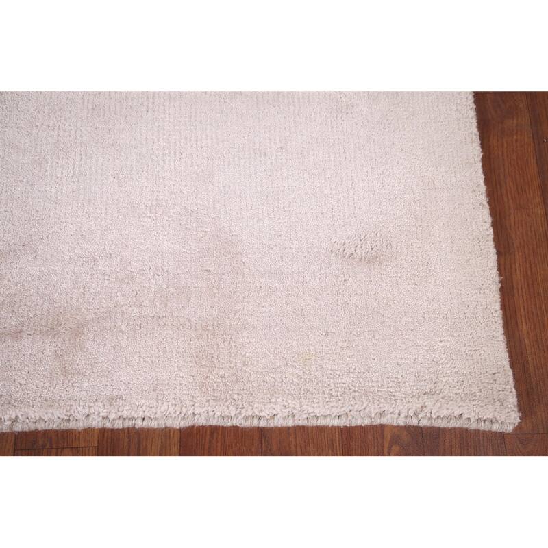 Floral Abstract Area Rug Handmade Wool & Silk Carpet - 6'7"x 9'7"