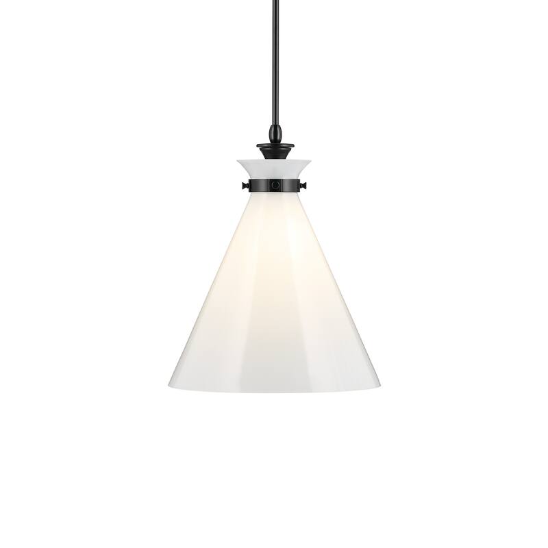 Kichler Lighting Laria 16 Inch 1 Light Pendant with Opal Glass in Black