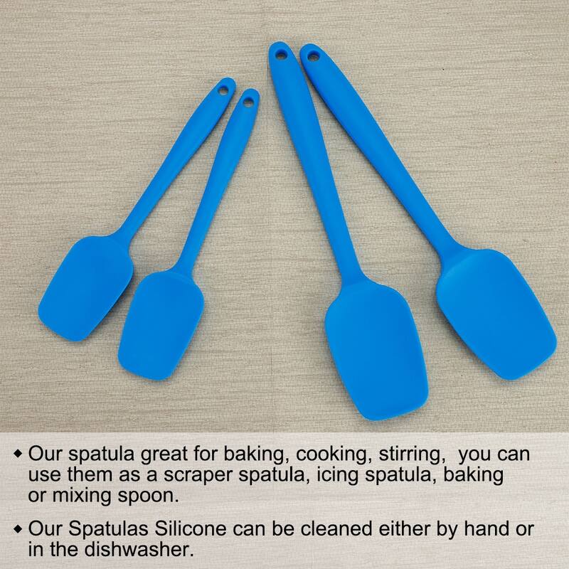 4 Pcs Silicone Non Sticky Spatula Heat Resistant Non-scratch Turners