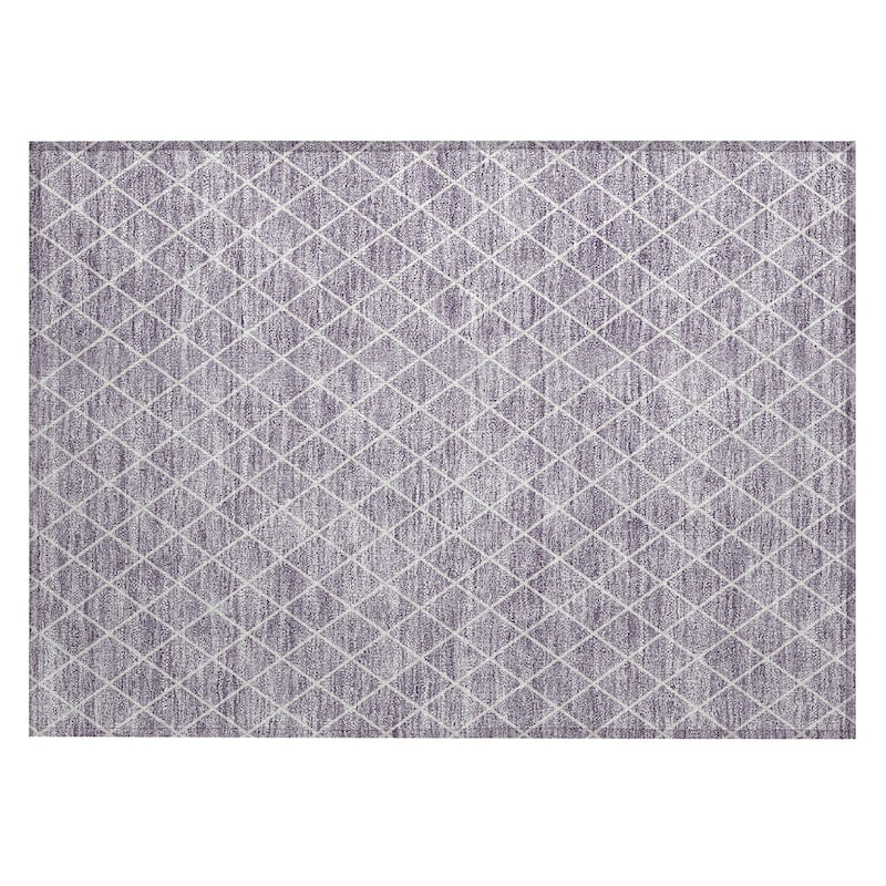 Machine Washable Indoor/ Outdoor Chantille Diamond Trellis Rug