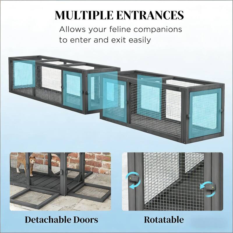 Cat Play Tunnel,Wooden Cat Tunnel