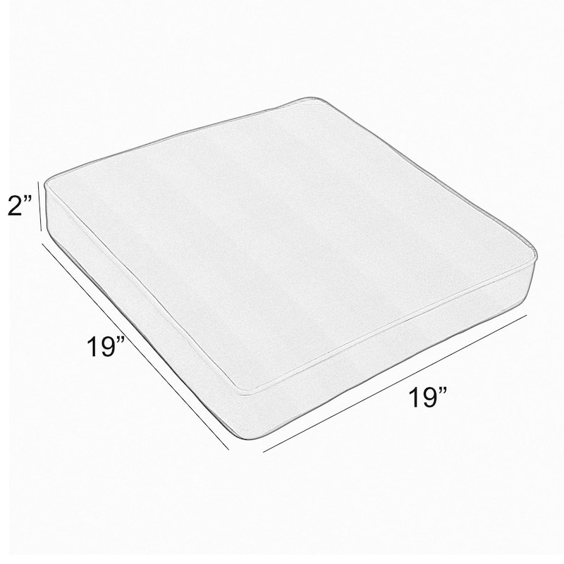 Sorra Home Pensacola Multi Outdoor/Indoor Corded Chair Cushion 12in x 18in x 3in
