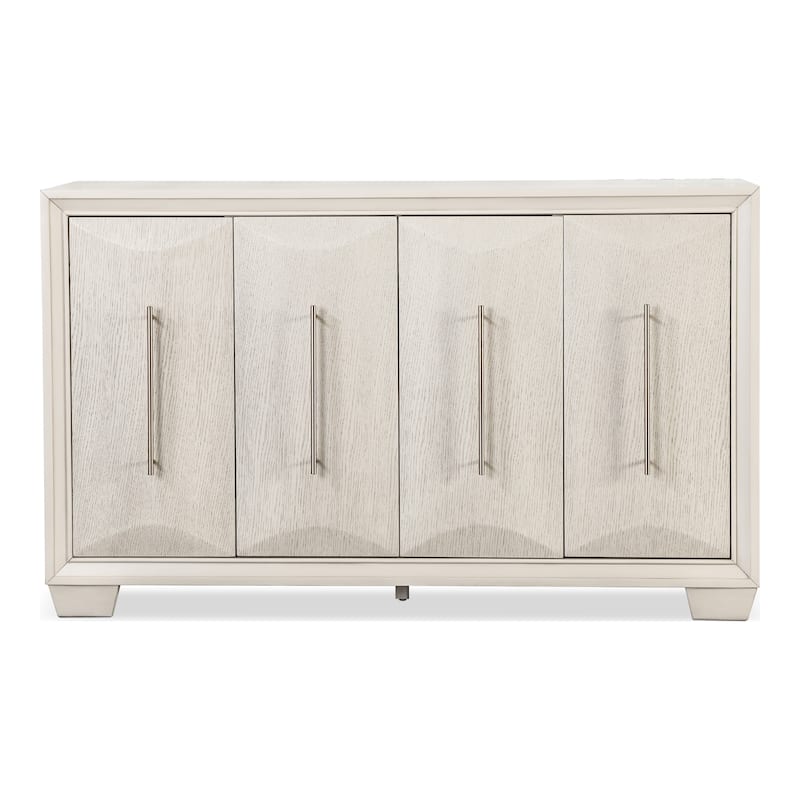 Furniture of America Chase Modern 60-inch Solid Wood 4-Door Dining Server with Internal Drawers and Shelves