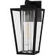 preview thumbnail 1 of 3, Matte Black Outdoor Wall Lantern from the Jett Collection Black