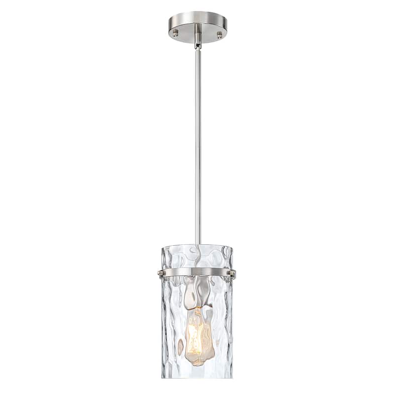 Starsky Modern Clear Hammered Glass Kitchen Island Pendant Light