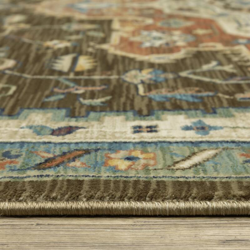 Style Haven Federica Bohemian Center Medallion Fringe Edge Area Rug