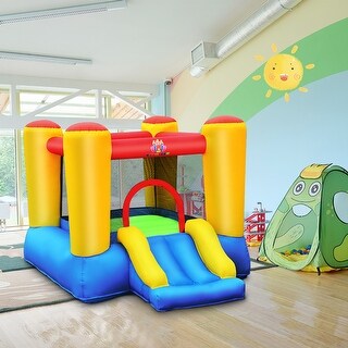 Inflatable Bouncer Kids Slide Bounce House w/ 350W/550W Blower