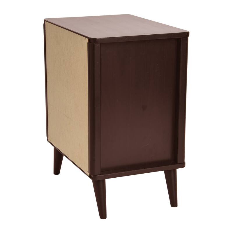 Yume Solid Wood Nightstand with 2 Storage Drawers