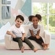 preview thumbnail 4 of 13, Delta Children Cozee Flip-Out Sherpa 2-in-1 Convertible Sofa to Lounger for Kids Beige