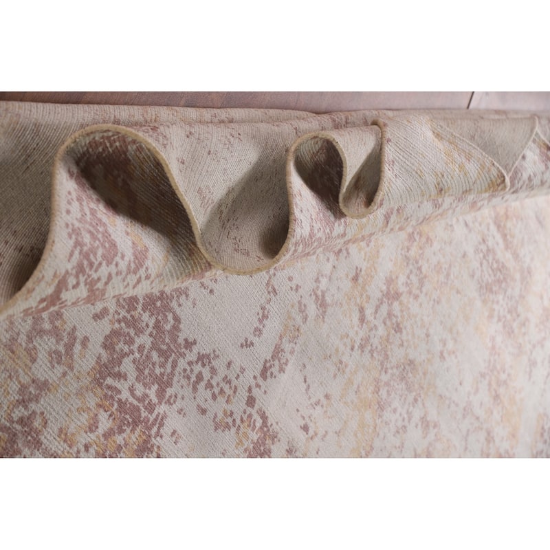 Modern Abstract Rug Handmade Living Room Wool Carpet - 7'11"x 9'10"