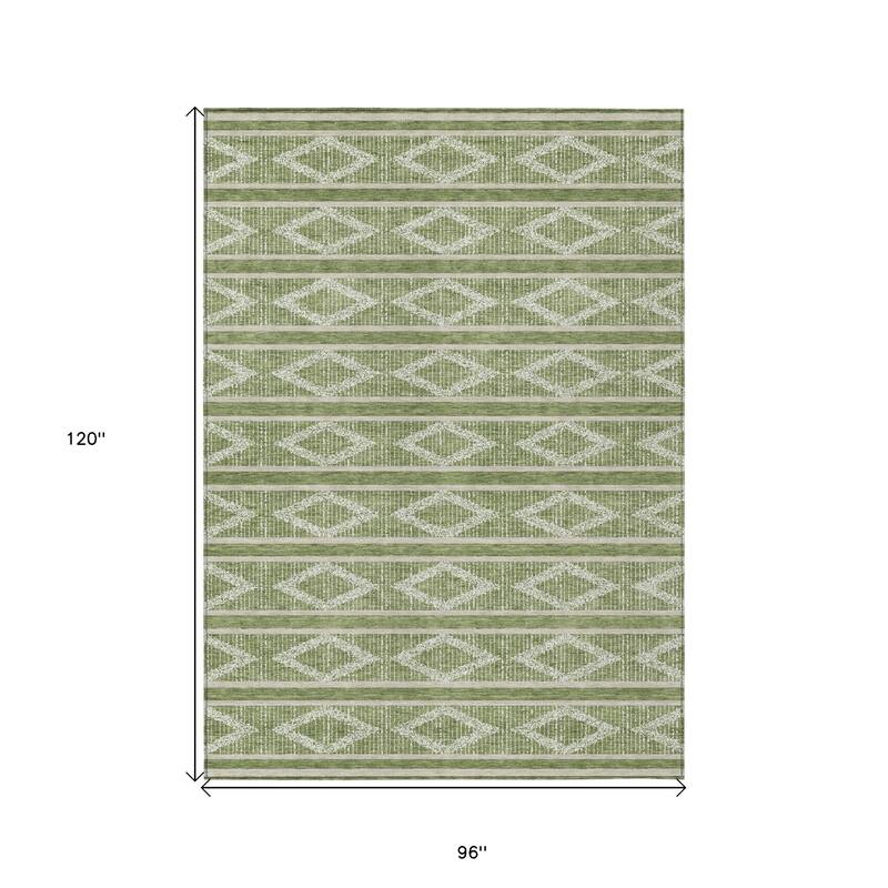 HomeRoots Geometric Transitional Rectangle Outdoor Rug