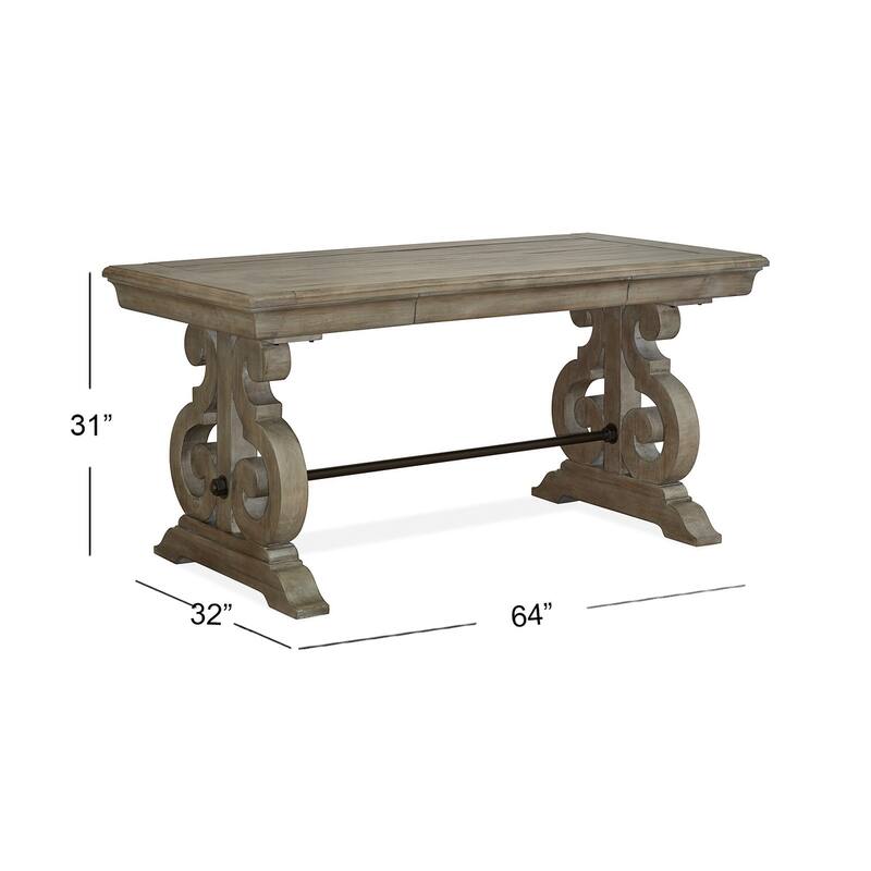 Magnussen Home Tinley Park Dove Tail Grey Writing Desk