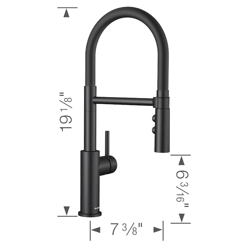 Blanco 402447 Catris 1.5 GPM Single Hole Pre-Rinse Pull Down Kitchen - PVD Steel