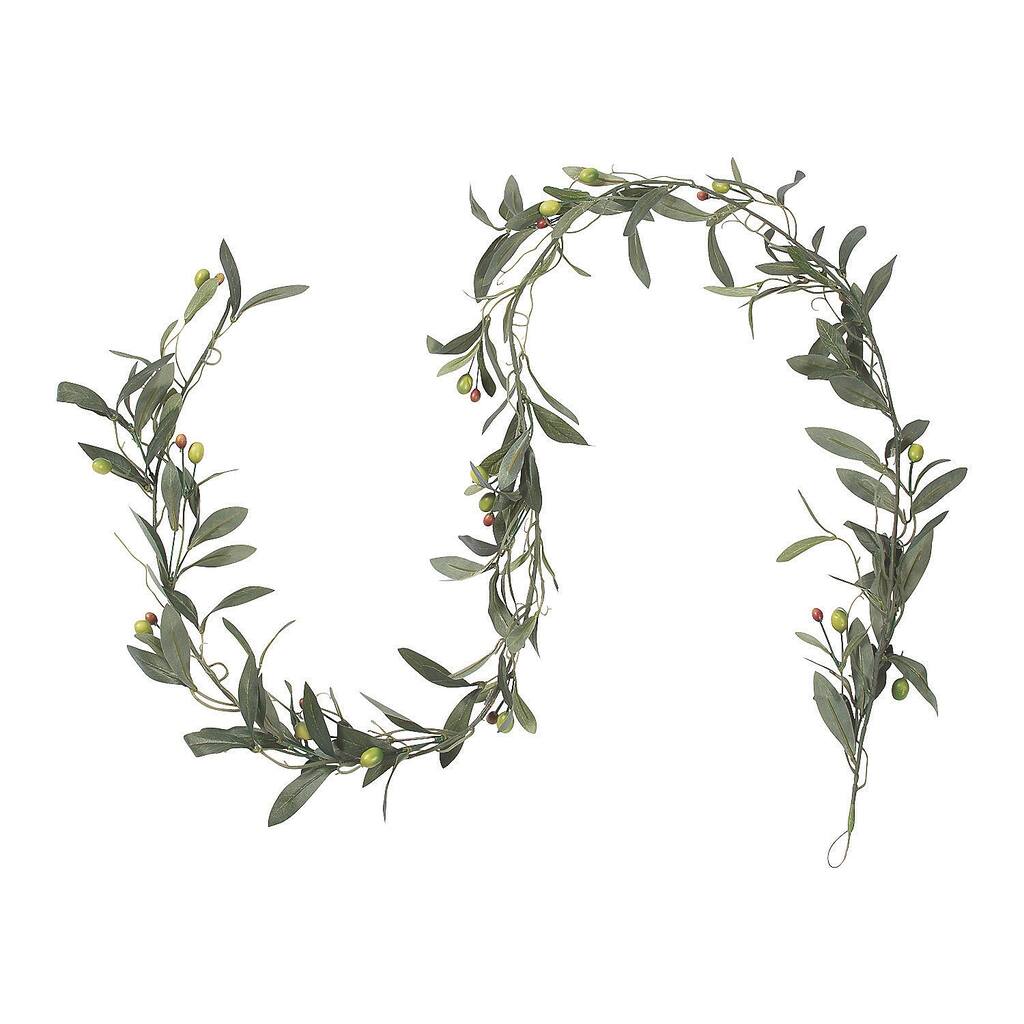 Olive Branch Garland, Wedding Centerpieces, Home Decor, 1 Piece, 6'