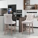 preview thumbnail 4 of 56, Contemporary Tufted Velvet Upholstered Counter Bar Stools Set of 2 Set of 4 - Ivory