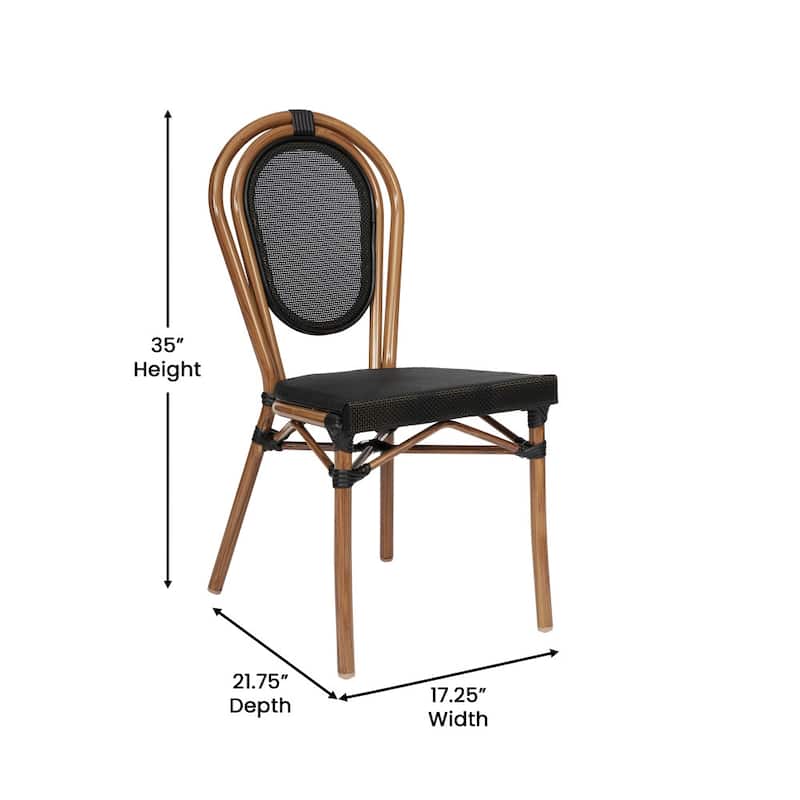 All-Weather Commercial Paris Chair with Metal Frame