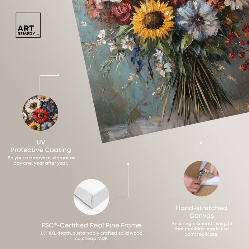 Symphony of Flowers I Canvas by Art Remedy, Gallery Wrapped