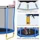 preview thumbnail 13 of 14, Outdoor & Indoor Toddler Trampoline w/Enclosure,Basketball Hoop&Ball