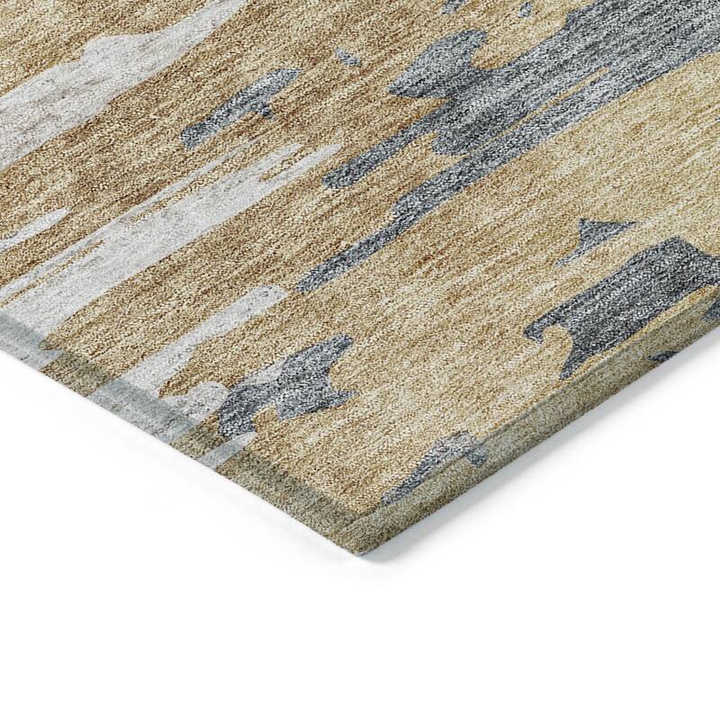 HomeRoots Abstract Transitional Rectangle Outdoor Rug