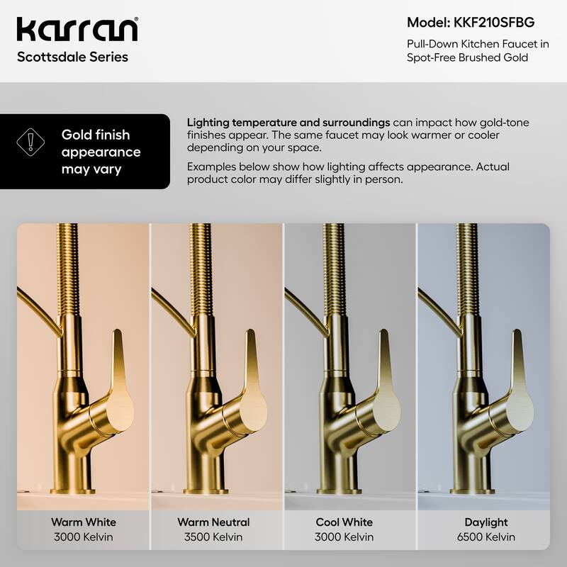 Karran Scottsdale Single-Handle Pull-Down Sprayer Commercial Style Kitchen Faucet
