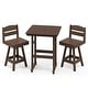 preview thumbnail 14 of 48, 3-Piece HDPE Counter Height Bar Set with 2 24.8'' Height Swivel Bar Stools and 29.92'' W Square Bar Table,Pub table sets of 3