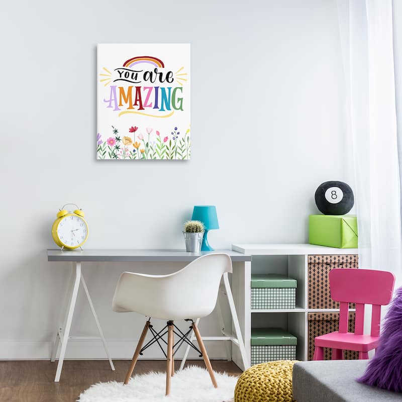 Stupell You Are Amazing Encouragement Canvas Wall Art Design By Kim Allen