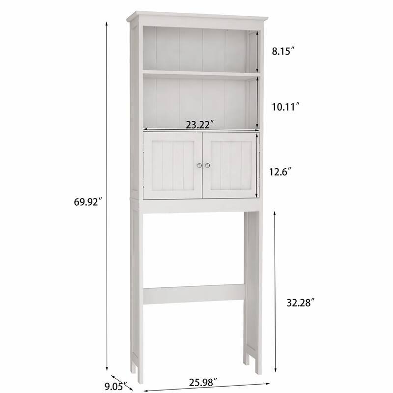 Merax Over The Toilet Rack 2 -Tier Storage Shelf with Storage Organizer